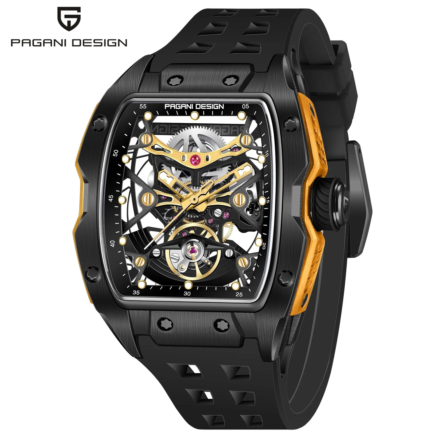 ChronoState Urban Skeleton Automatic Stainless Steel Watch for Men