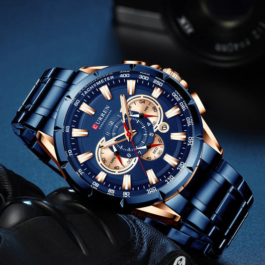 CURREN 48mm Chronograph Stainless Steel Watch