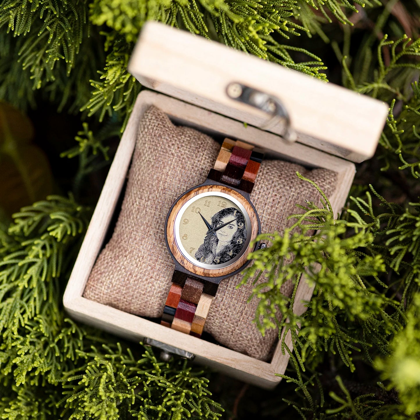 Montre en bois personnalisée BOBO BIRD, cadeau décontracté et mode pour couple avec photo, pour lui, cadeau d'anniversaire, support Dropshipping