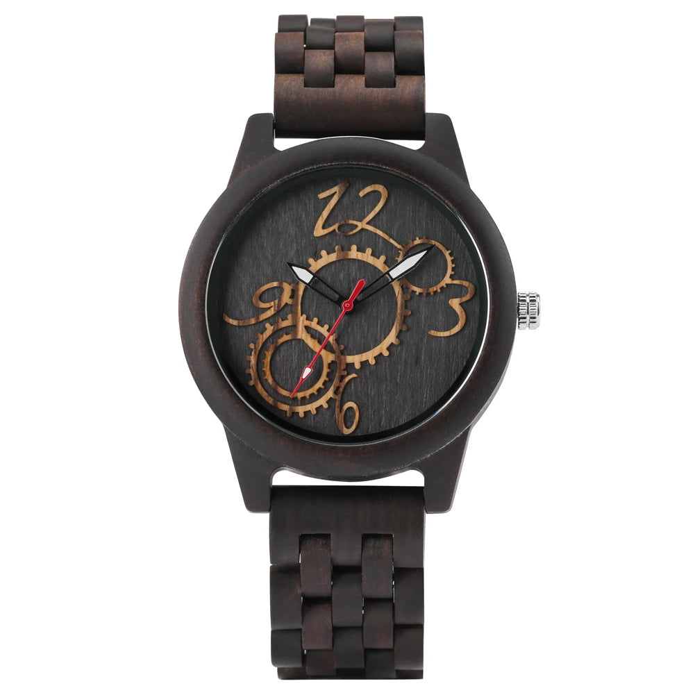 Montre de luxe Bob Bird à engrenage, chiffres arabes, cadran en bois multicouche, bracelet à boucle déployante, montres élégantes pour hommes