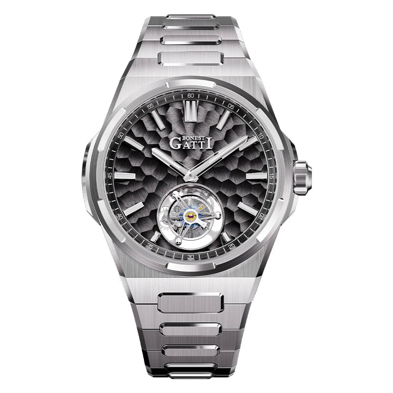 ChronoState BONEST GATTI BG7005 – Montre squelette Tourbillon 43MM | Garde-temps mécanique en verre saphir