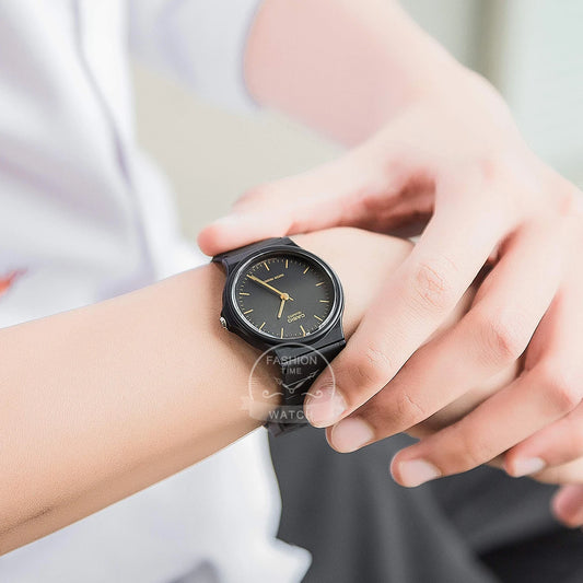 Casio MQ analog watch with minimalist dial and lightweight design