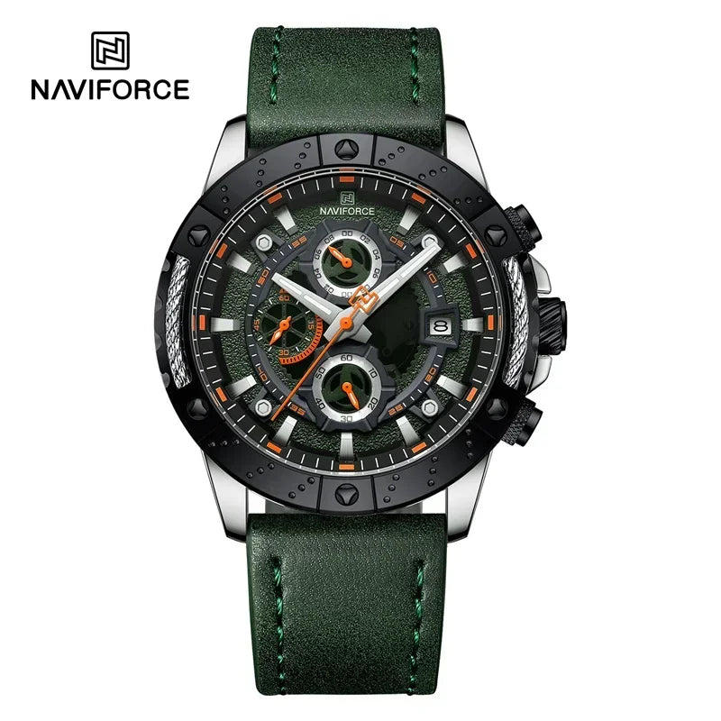 NAVIFORCE NF8055 Multifunction Chronograph Leather Watch