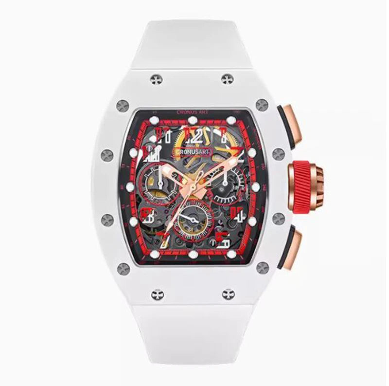 ChronoState CRONUSART CM09-013 50MM – Montre chronographe automatique tonneau | Montre mécanique lumineuse en saphir