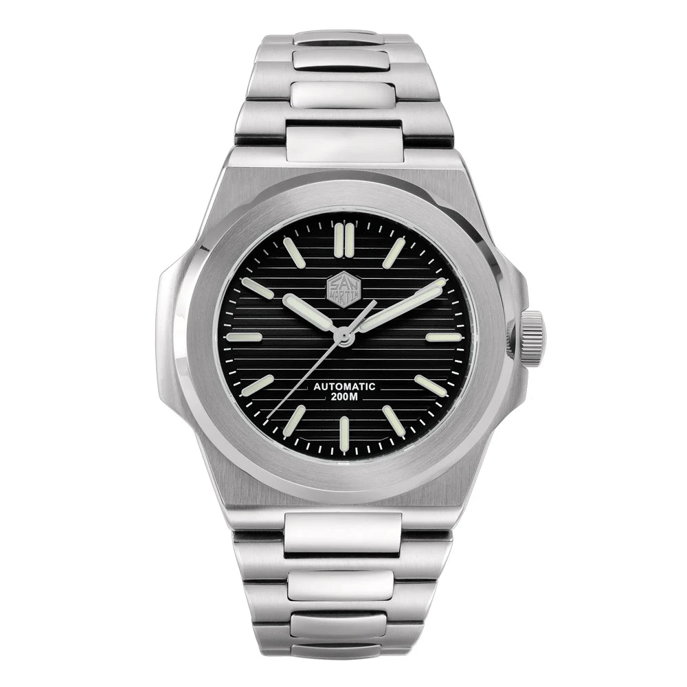 San Martin SN0076-G V2 Montre de mode classique de luxe à mouvement mécanique automatique