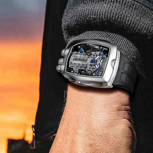 PINDU P6522 Automatic Skeleton NH05 Watch Luminous 50M