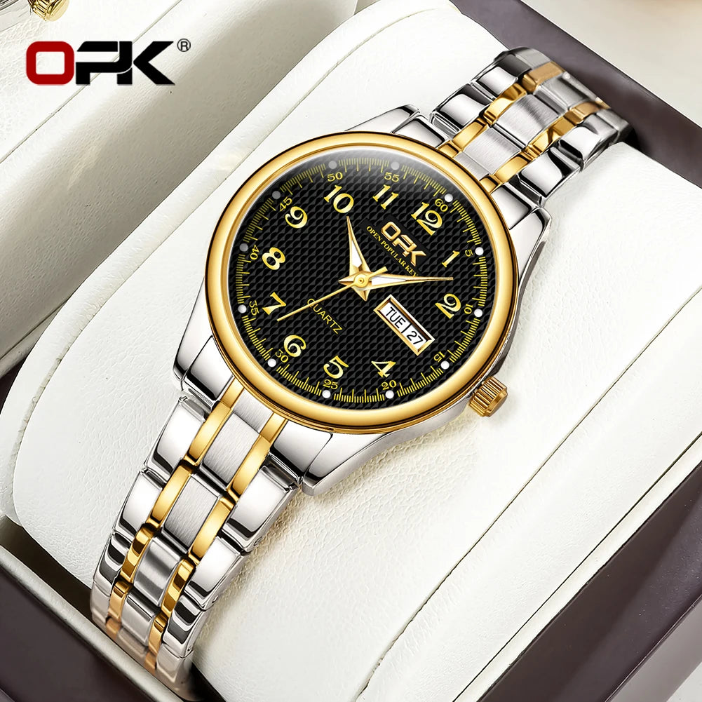 Montre pour femmes OPK 8110 Montre à quartz étanche de marque classique de luxe Montres pour femmes à bracelet en acier inoxydable Reloj Mujer