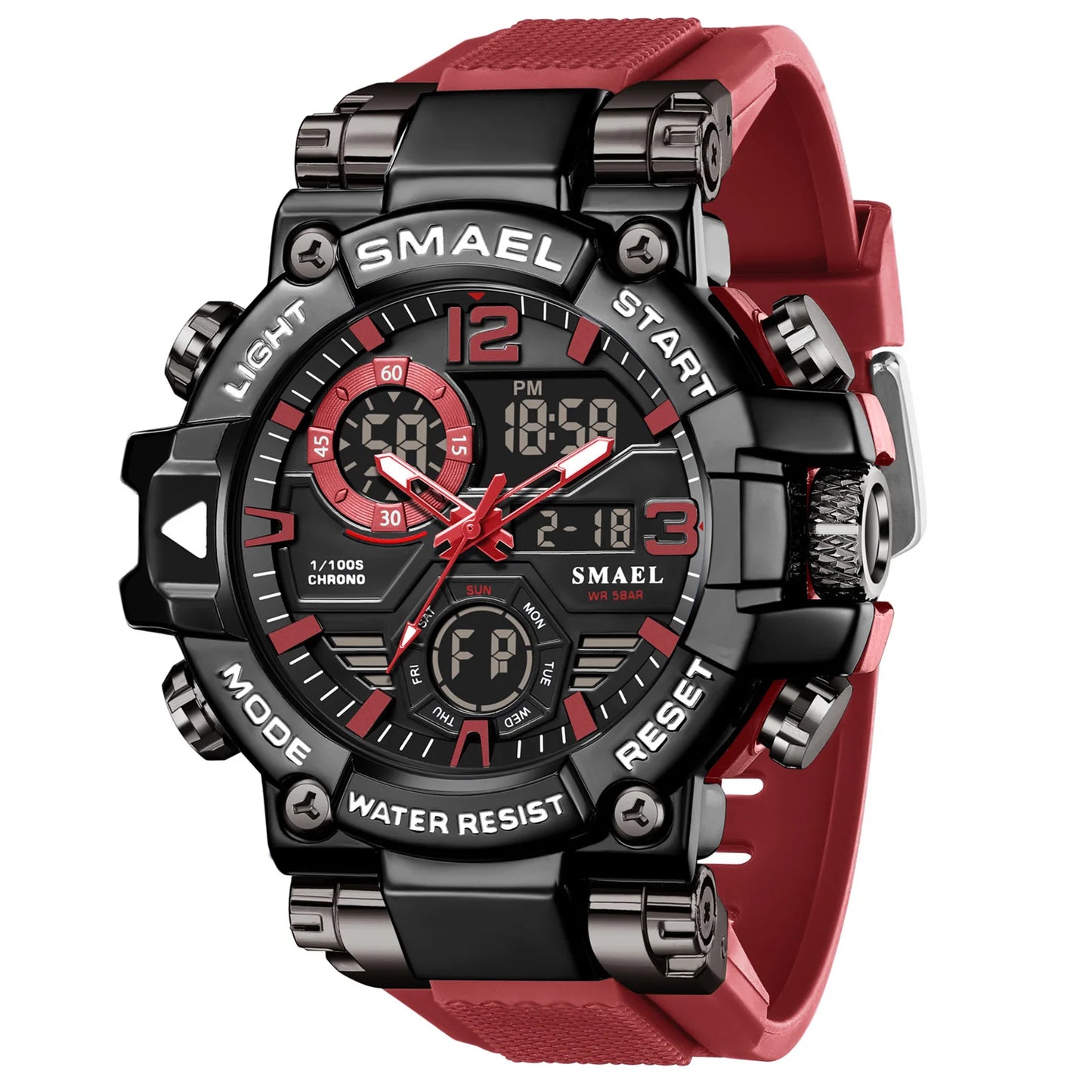 Montre de marque SMAEL 8110 étanche, Dropshipping, avec alarme et veilleuse, pour jeunes, style mode et affaires, mouvement à quartz, sport
