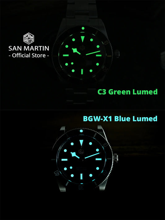San Martin SN0138 BB54 Vintage Diver 37mm Automatic Sapphire