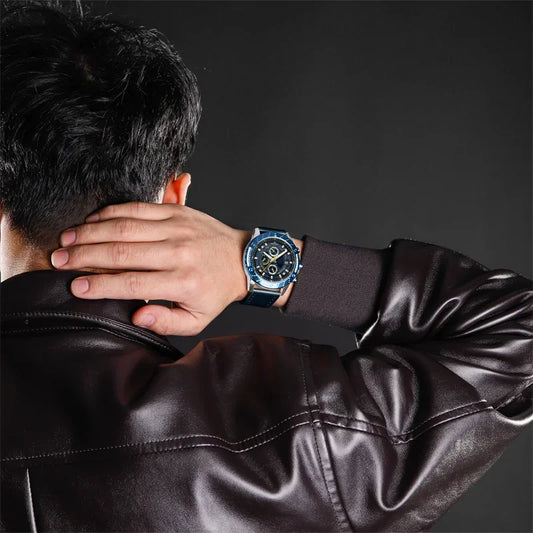 NAVIFORCE NF8055 Multifunction Chronograph Leather Watch