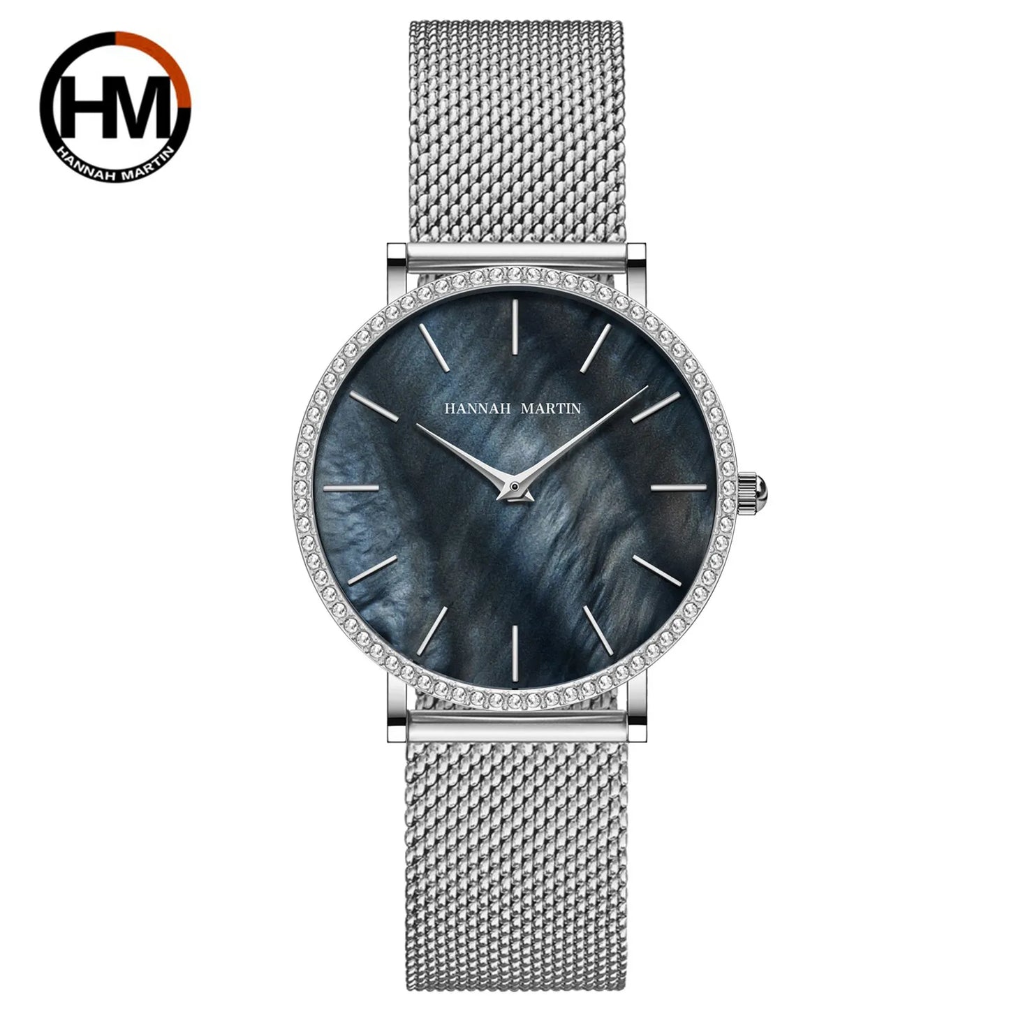 Montre à quartz Hannah Martin de luxe en or rose et diamants