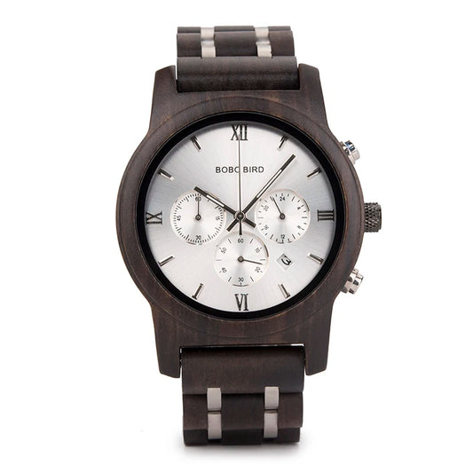 BOBOBIRD Customizable Engraved Wooden Watch for Men - Unique Personalized Birthday Gift for Dad Son Husband Boyfriend Special