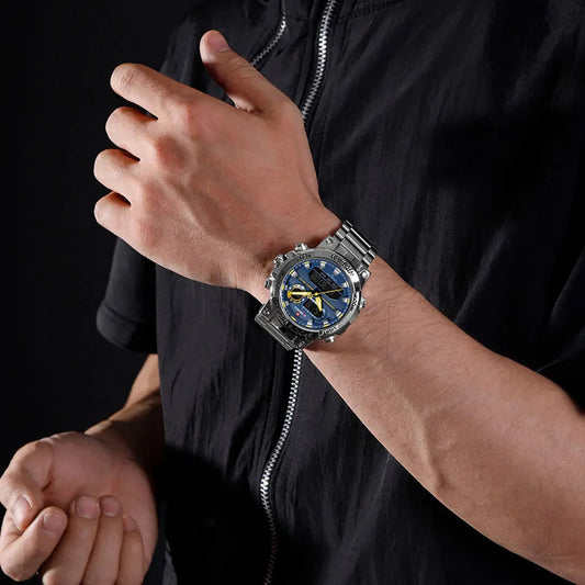 NAVIFORCE NF9237 Military Dual Display Chronograph Watch