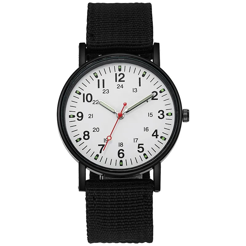 Men's analog watch with large dial and luminous hands