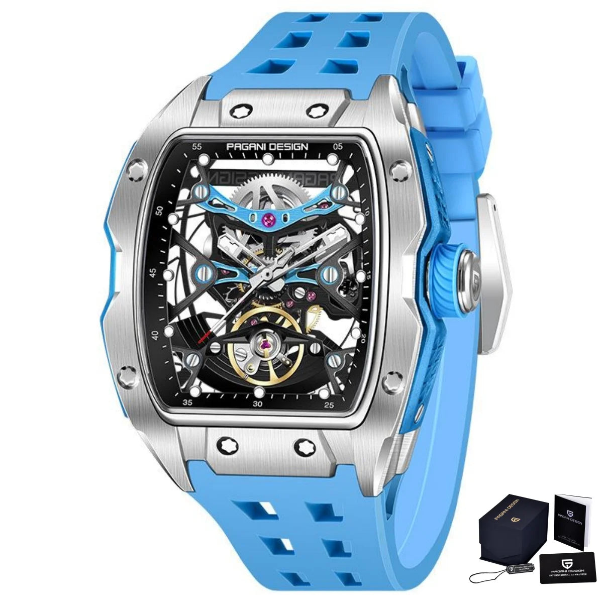 ChronoState Titan Eclipse Skeleton Automatic Luxury Watch for Men