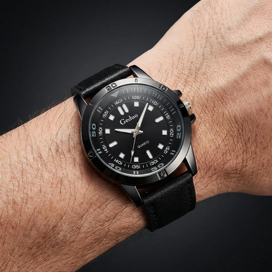ChronoState 2026 Classic Leather – Men’s Quartz Casual Watch | Analog Fashion Wristwatch