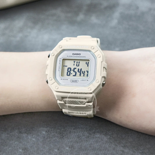 Casio W-218HC-8A digital watch with alarm, stopwatch and LED backlight
