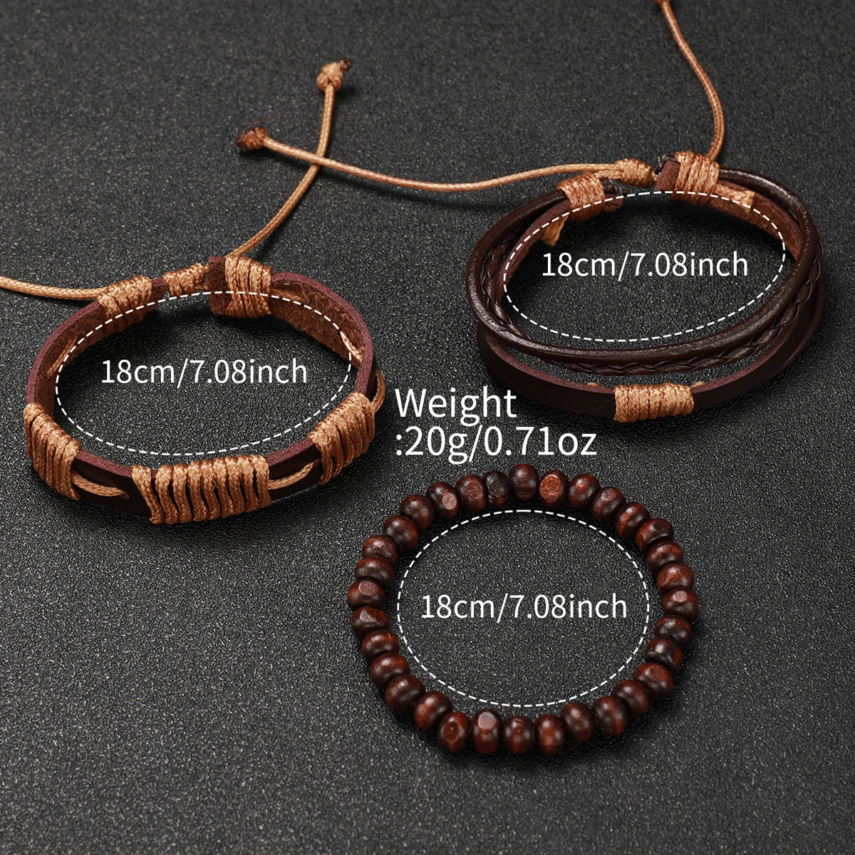 ChronoState Arabic Vintage Set – Collection 4 montres à quartz et bracelets | Coffret cadeau homme avec bracelet en cuir