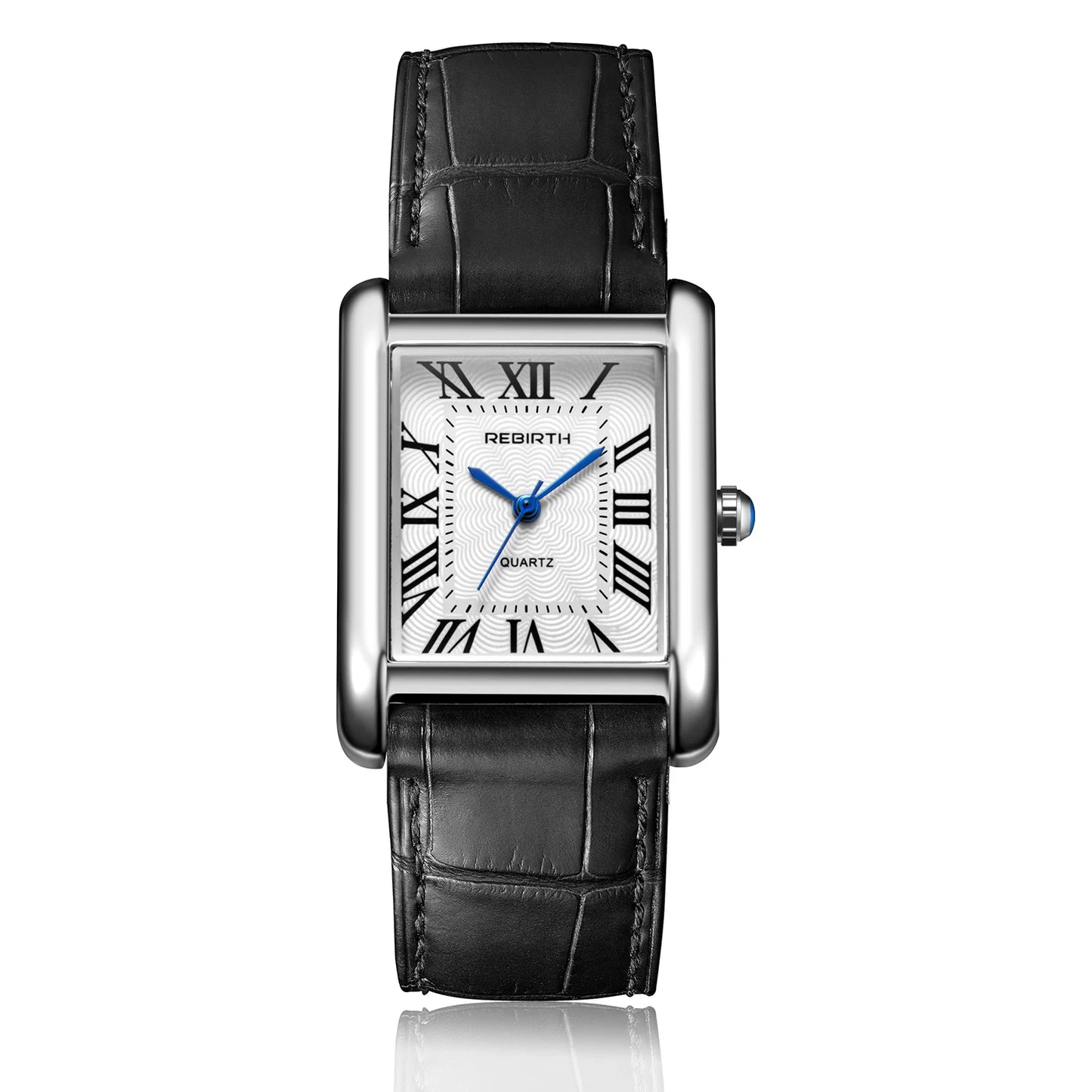 Rebirth 002 Élégante Mini Montre-Bracelet pour Femme à Cadran Rectangulaire et Mouvement à Quartz Résistante à l'Eau Idée Cadeau