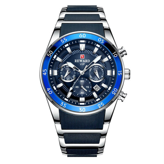 REWARD Big Dial Chronograph Automatic Date Watch