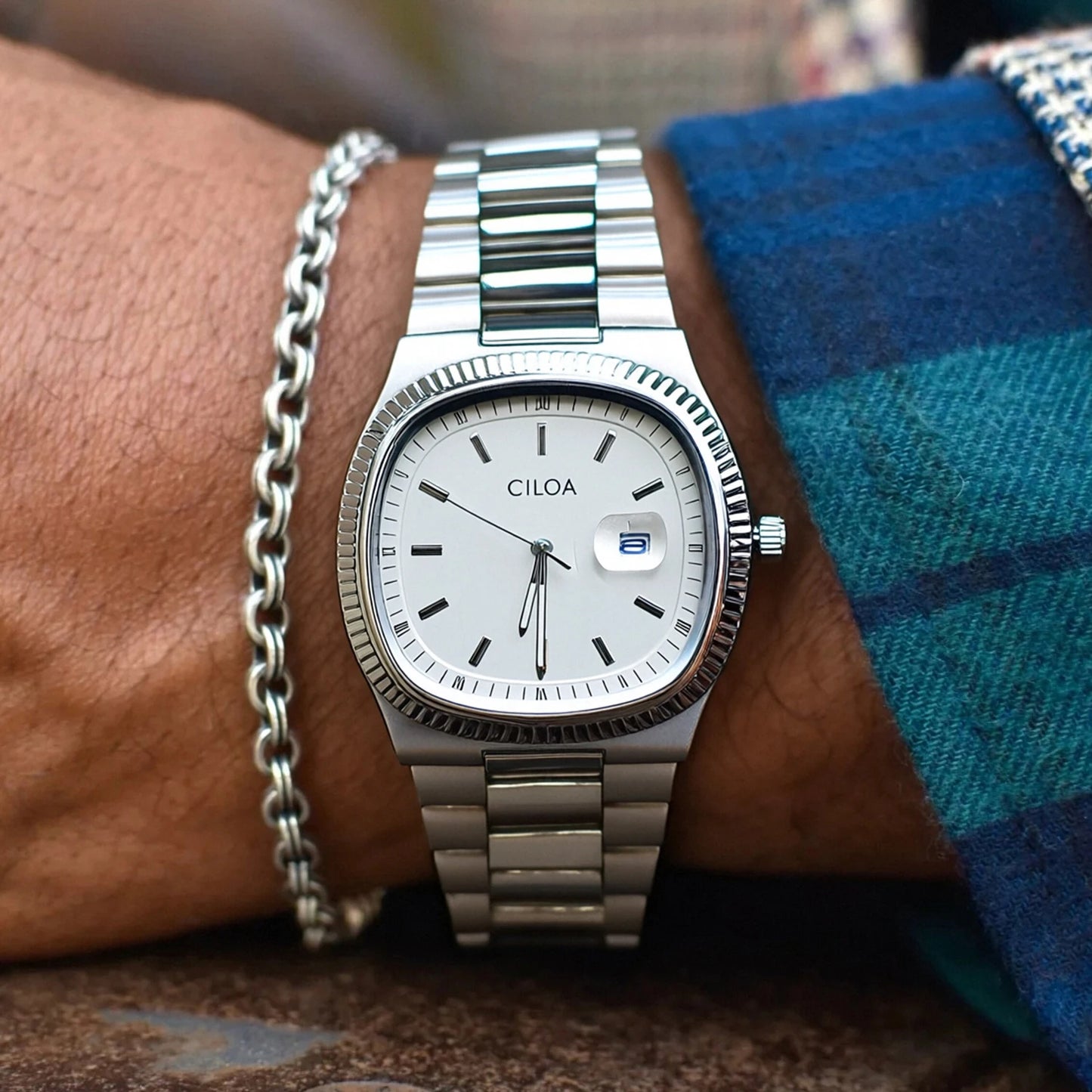 Montre rétro carrée pour hommes, marque de luxe légère, cadeau authentique 2026, nouveau bracelet en acier inoxydable, montre à quartz étanche