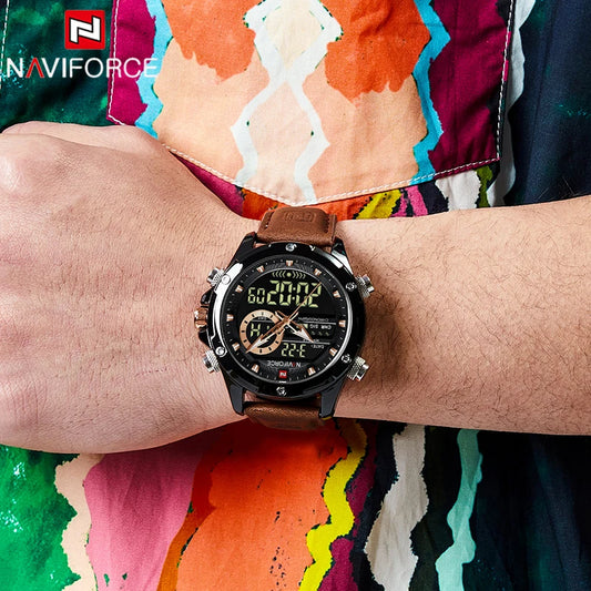 NAVIFORCE NF9208 Military LED Chronograph Watch