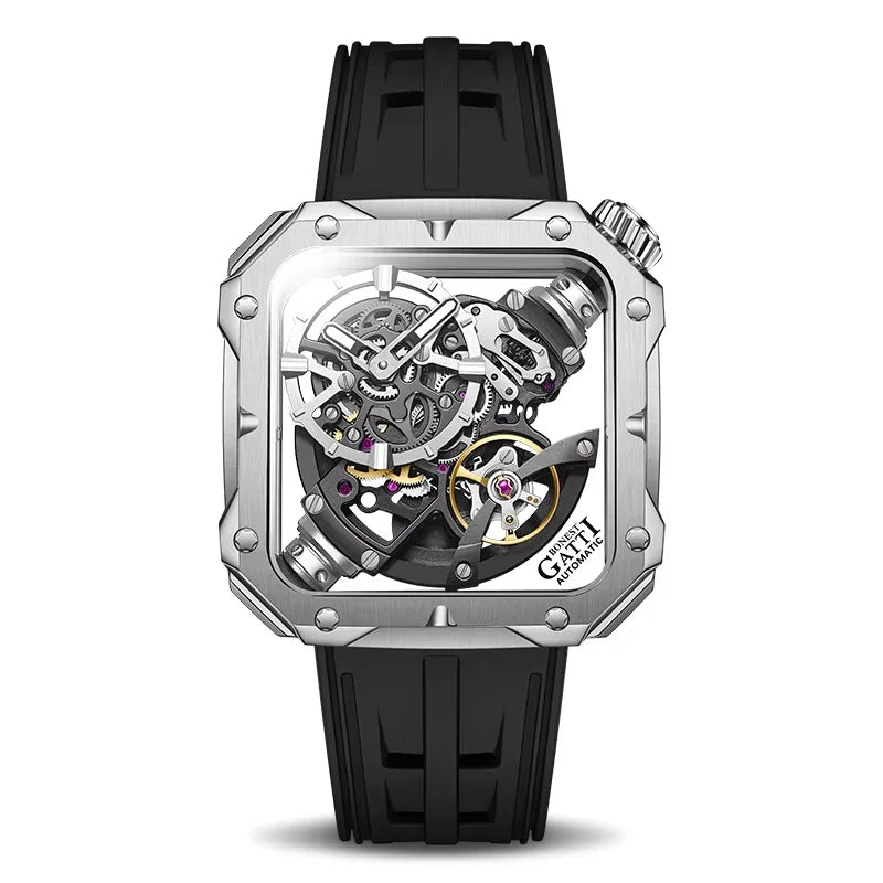BONEST GATTI BG5804 Nouvelles Montres Mécaniques Automatiques Homme Acier Inoxydable Saphir Montres de Luxe pour Homme
