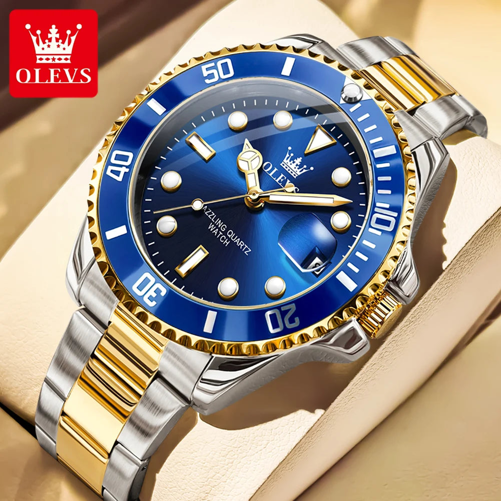 OLEVS 5885 Stainless Steel Strap Automatic Date Watch