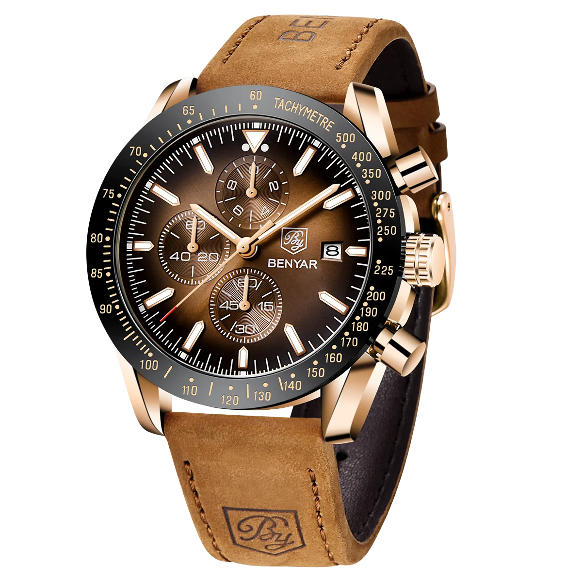 SAPPHERO Chronicle 5140 Classic Leather Strap Watch