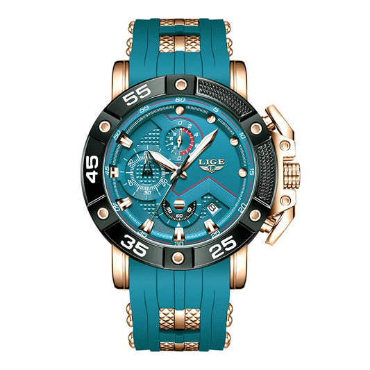 ChronoState TOP LIGE 2025 – Luxury Business Quartz Watch | Waterproof Luminous Silicone Men’s Watch