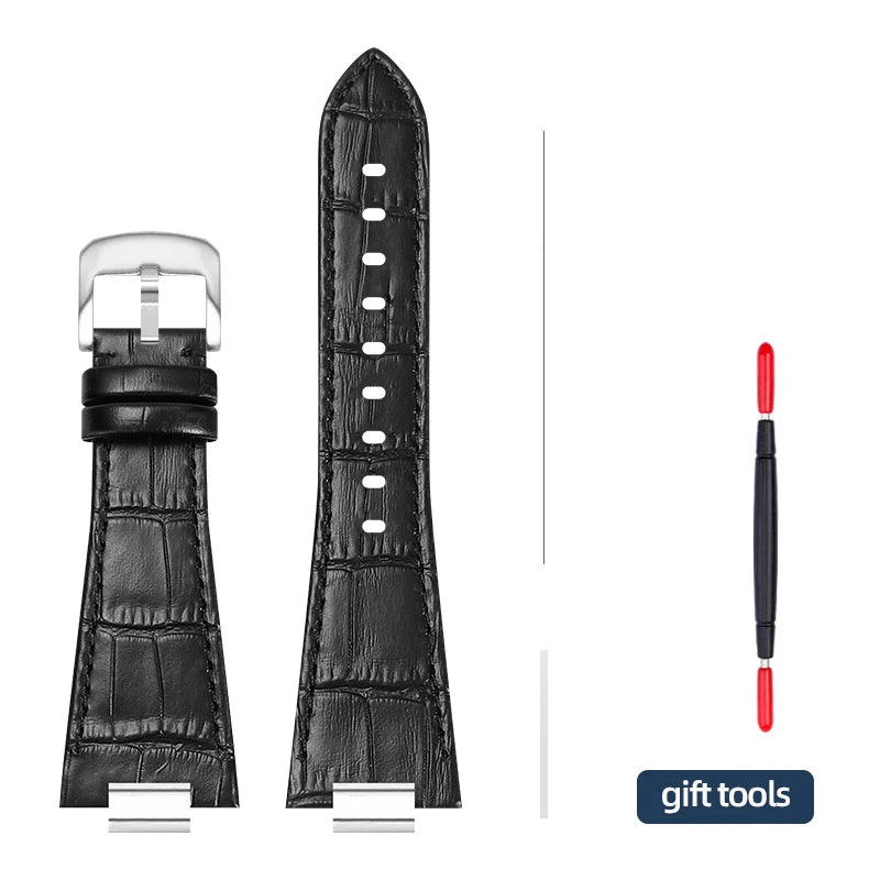 27 * 12mm 1853 PRX T137 watch strap for Tissot PRX men 40mm T137.407/T137.417 raised strap plain/bamboo/lychee pattern watchband