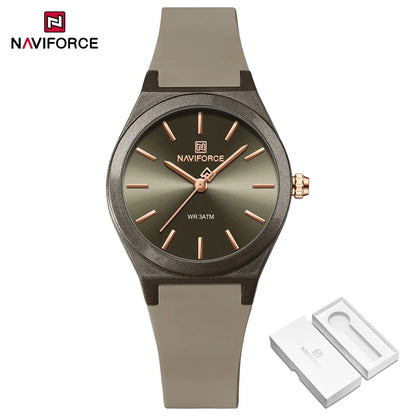 Montres NAVIFORCE NF5056 pour femmes, bracelet en silicone souple de haute qualité