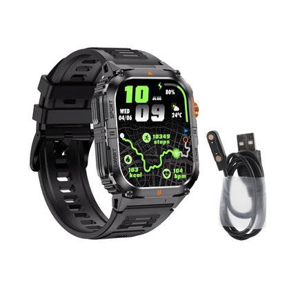 2.0 Inch Screen Smart Sports Watch Fitness Tracker 1000mAh with LED Flashlight 100+ Sports Modes Bluetooth Call for Men Women