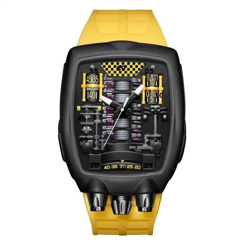 Alien Y2k Transparent hollow design Quartz Watch Mens Special Creative unique case Shape Design Fashion Men Watch AAA Clock