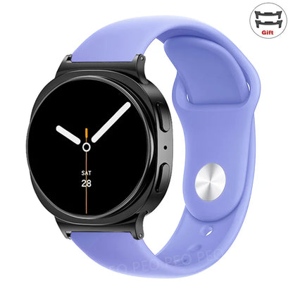 Sports Silicone Strap for Samsung Galaxy Watch 8 40mm 44mm Band No Gaps Correa Bracelet for Galaxy 8 Classic 46mm Accessories