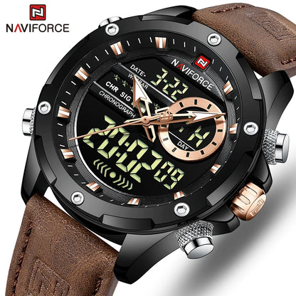 NAVIFORCE Digital Military LED Chronograph 45mm Alloy Case