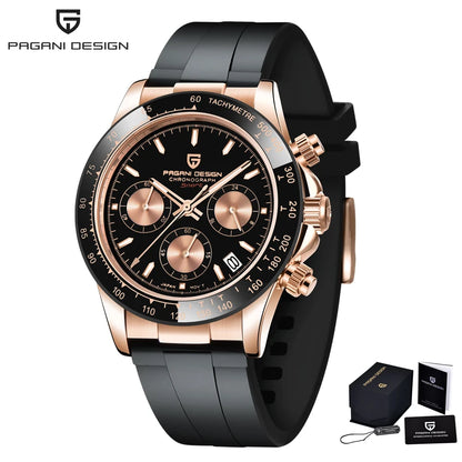 PAGANI DESIGN 2026 NOUVEAU 1664 Montre homme cadran météorite Montre de luxe en saphir à quartz pour hommes Chronographe sport pour hommes Reloj Hombre