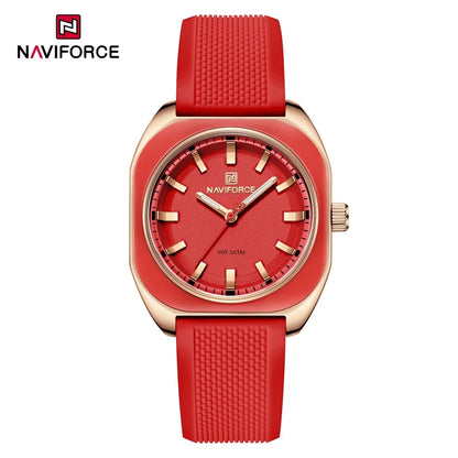 NAVIFORCE – Montre à quartz décontractée et élégante pour femme, bracelet en silicone, cadeau pour femme, montre-bracelet décontractée, Relogio Feminino