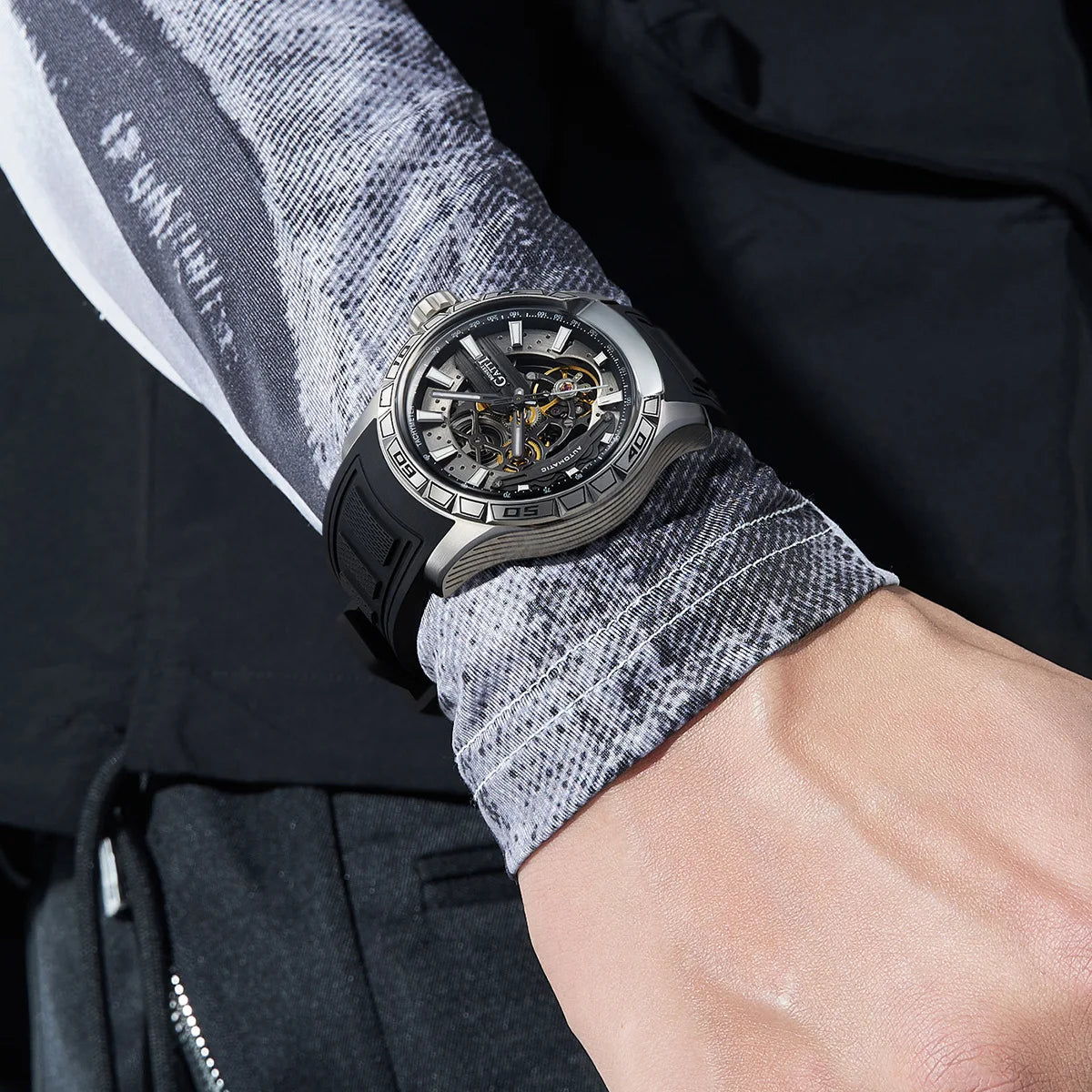 Montre Automatique Homme Squelette BONEST GATTI 2026 Édition Limitée Visibilité Nocturne Verre Saphir - Montre pour Hommes