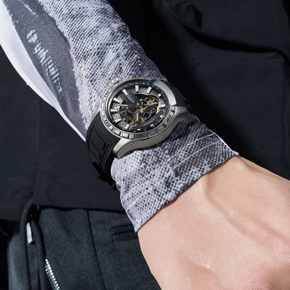 Montre Automatique Homme Squelette BONEST GATTI 2026 Édition Limitée Visibilité Nocturne Verre Saphir - Montre pour Hommes