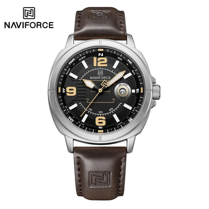 NAVIFORCE NF8078 PU Band Calendar Date Display Watch