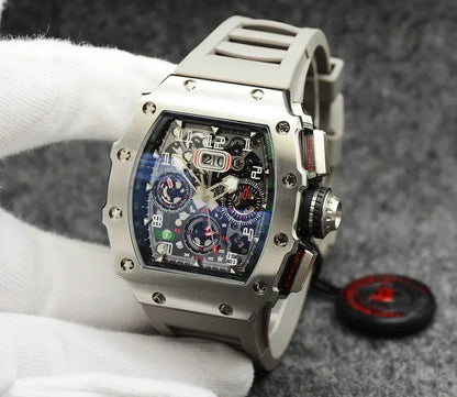 Montre RM en forme de tonneau de haute qualité, marque de luxe supérieure pour montre mécanique homme, montre automatique homme Montre Homme