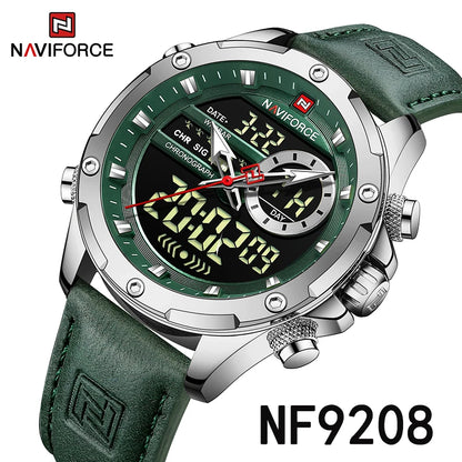 NAVIFORCE Montre Homme de Luxe à Quartz Militaire LED Numérique Étanche Montre-Bracelet Sport Chronographe Horloge Masculine Relogios Masculino