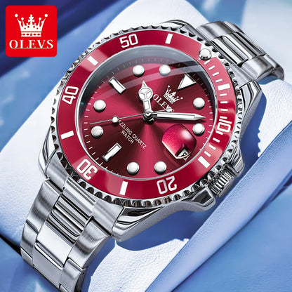 OLEVS 5885 Stainless Steel Strap Automatic Date Watch