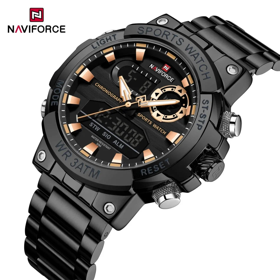 NAVIFORCE NF9237 Military Dual Display Chronograph Watch