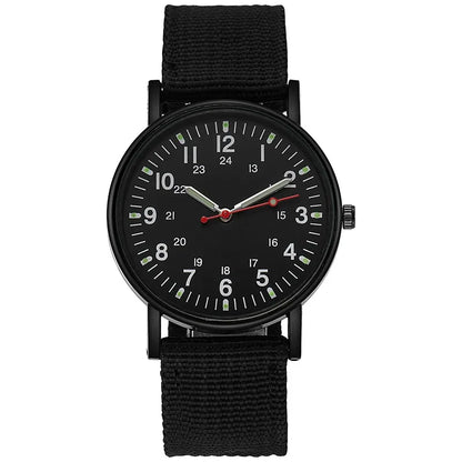 Men's analog watch with large dial and luminous hands