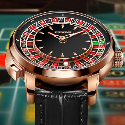 PINDU NH35A Roulette Table Montre mécanique étanche à saphir avec sphère en céramique