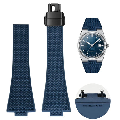 Bracelet en caoutchouc fluoré pour Tissot PRX Series 35mm 40mm Boucle Papillon FKM 11mm 12mm Étanches, Bracelet de Montre à Dégagement Rapide de Remplacement