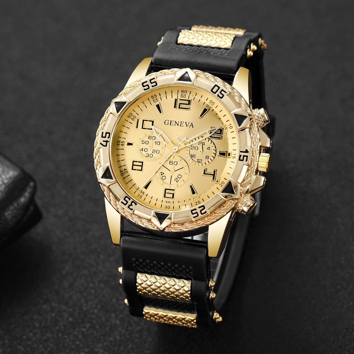 Montre de sport pour homme avec bracelet en silicone tendance et cadran arabe de luxe, montre-bracelet à quartz d'affaires, Reloj Hombre (sans boîte)