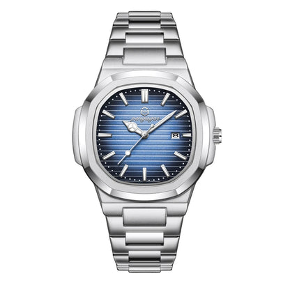 2026 Nouvelle Montre Homme Militaire de Luxe Carrée Étanche Lumineuse Date Semaine Montre Homme en Acier Inoxydable Montre à Quartz Homme Reloj+boîte